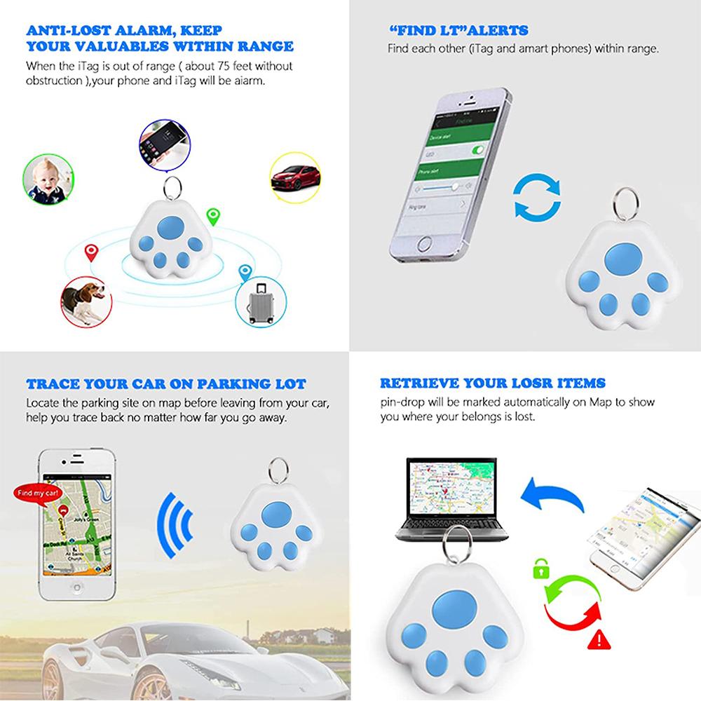 3 pezzi Dispositivo Portatile di Localizzazione GPS Mobile Smart Anti-Smarrimento per Bambini Animali Domestici Zaini