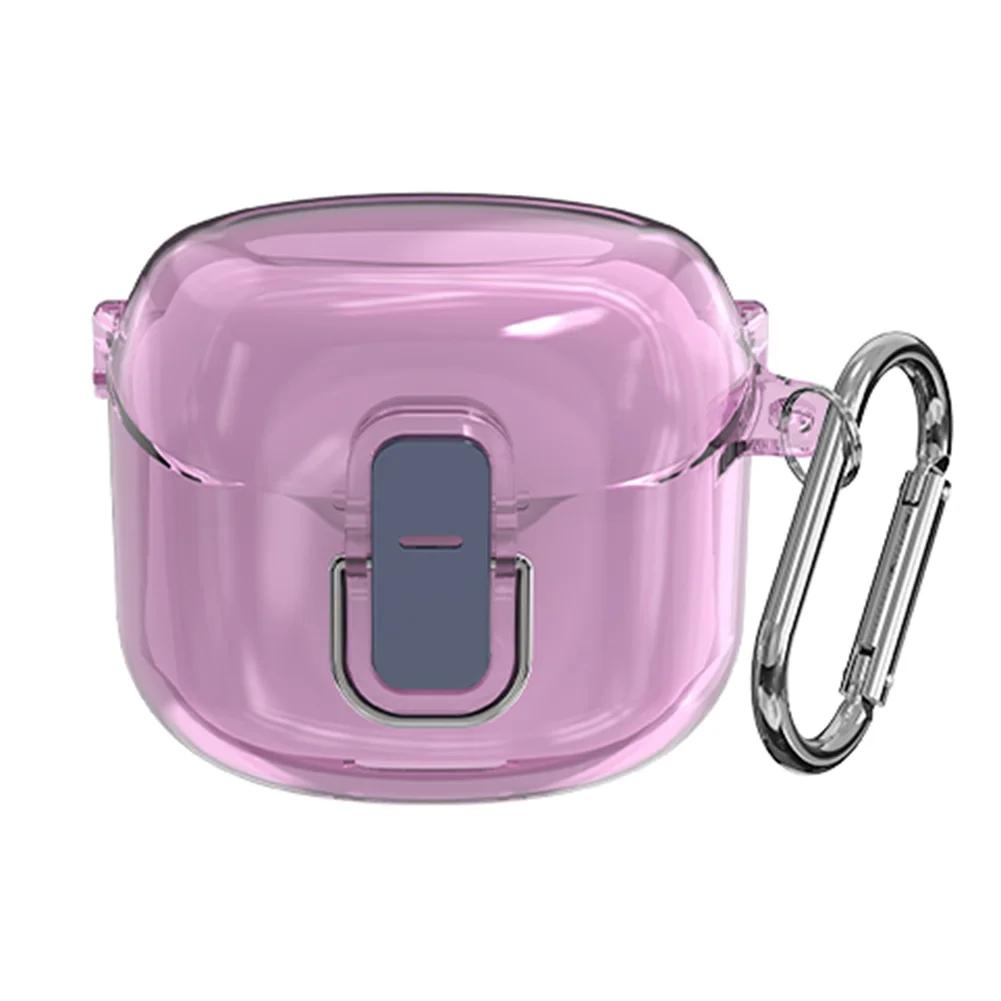 

Защитный чехол для наушников-вкладышей для беспроводных наушников JBL Tune Flex 2025, чехол для наушников, ударопрочный, с крючком фиолетовый