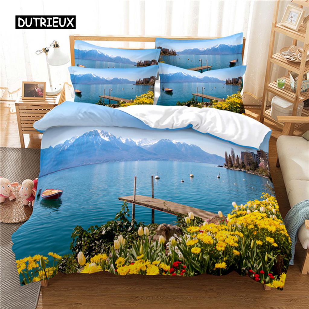 Beautiful  Scenery Bedding Set Duvet Cover Set 3d Bedding Digital Printing Bed Linen Queen Size Bedding Set Fashion Design