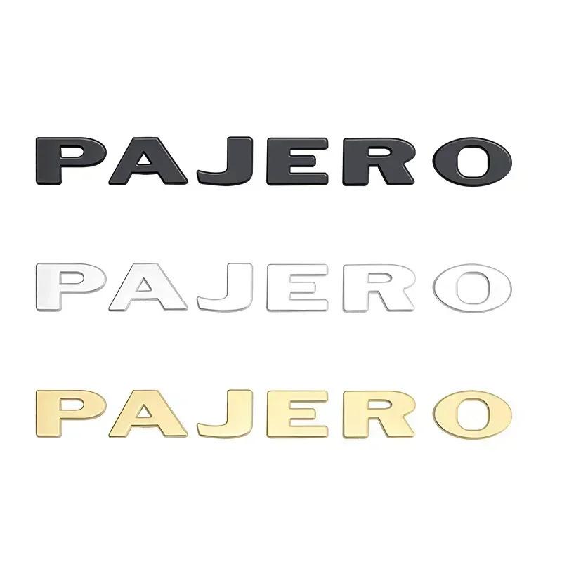 Cwykqr1 1 PIEZA Letra con logo de Metal Para Pajero Mitsubishi Emblema 3D Pegatinas para Maletero Trasero del Coche Insignia con Letras para Capó Delantero Accesorios de Estilo para Automóvil
