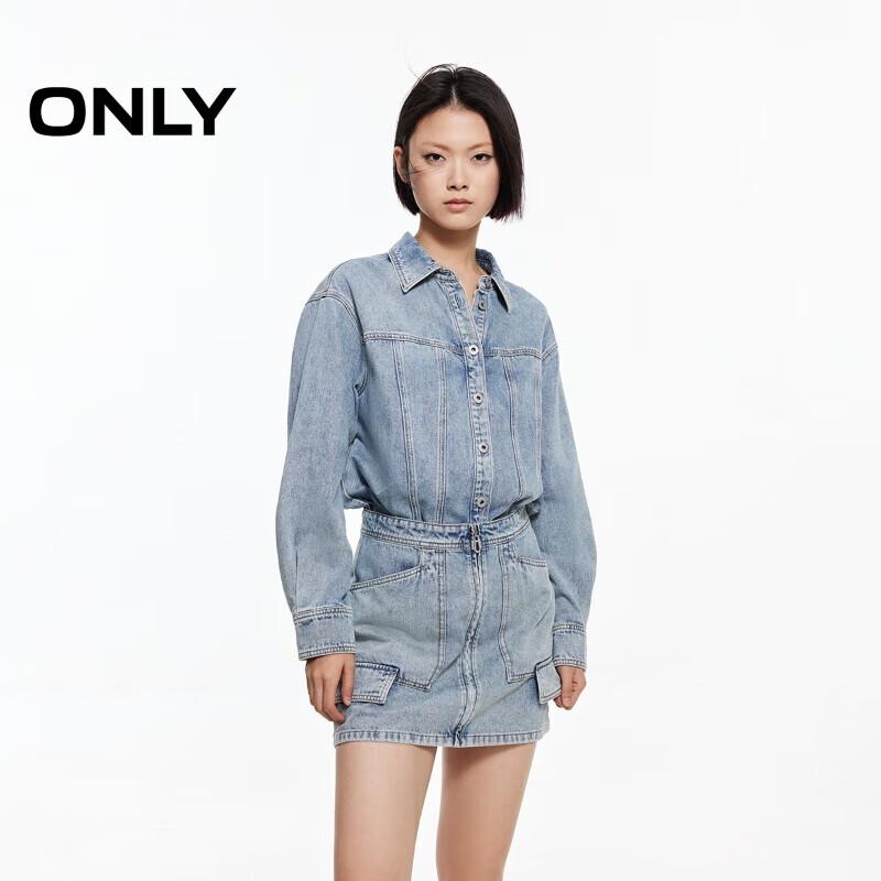 

ТОЛЬКО 2025 Весна Искусственное двухслойное джинсовое короткое платье XL