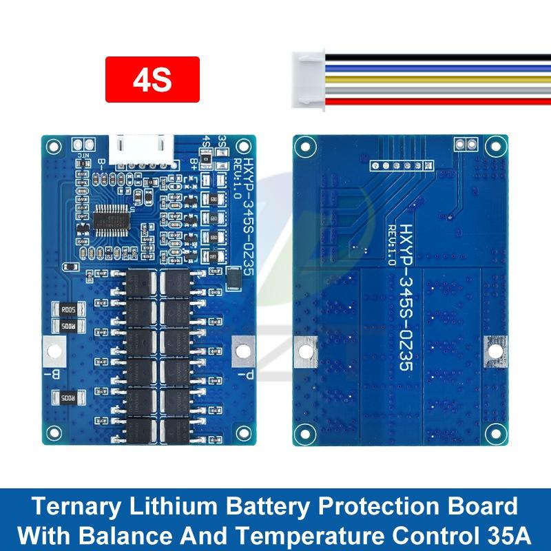 3S 4S 5S 35A 60A 12,6V 14,8V 21V BMS Lithium-Akku Lade-Schutzplatine NTC-Widerstände Mit Balance-Temperaturregelung