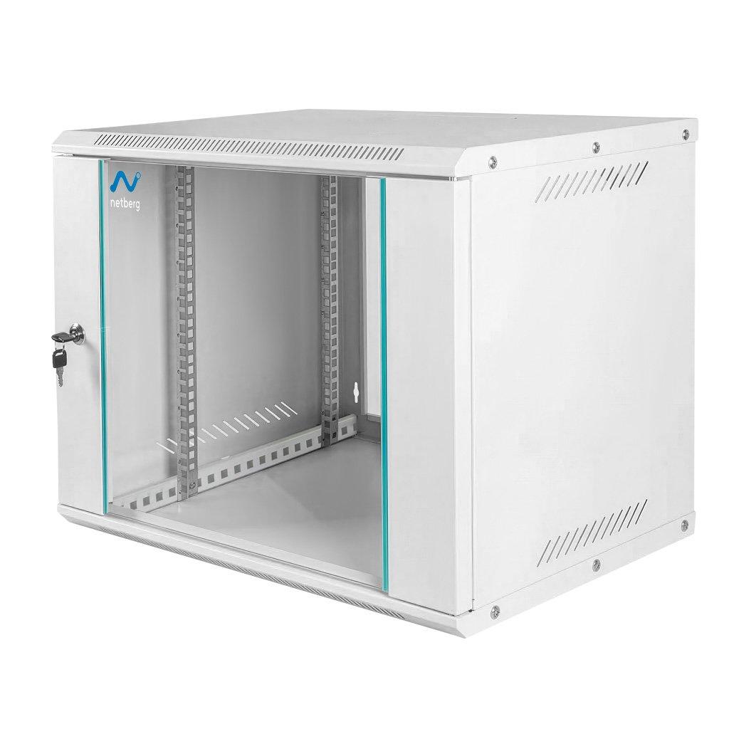 Netberg Basic 19" 9U 463X600X400 Wall-Mounted Rack Cabinet, Gray N