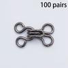 100pcs Sewing Hook And Eye Latch Set 11.5-17mm Large Hooks And Eyes Closure For Bra Clothing Trousers Skirt Sewing DIY Craft