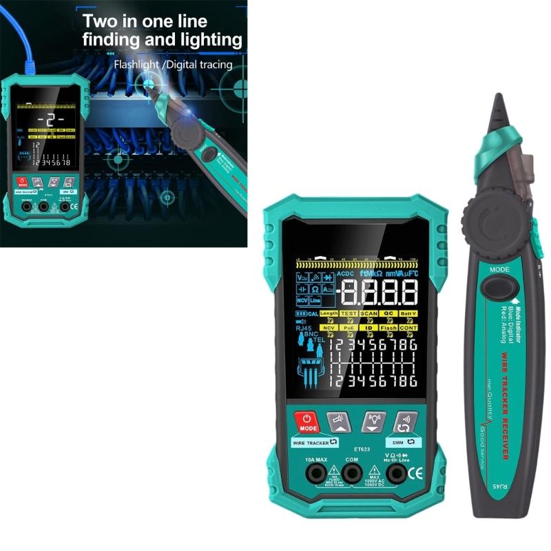 Digital Multimeter And POE Voltage Test Tool Networks Cable Tester For Electricians With High Precisions Plastic Design