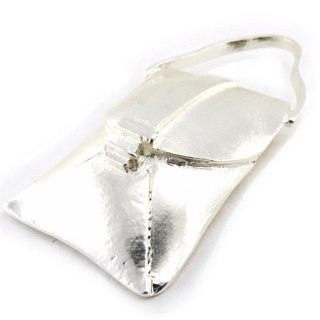 Dolce Vita [J3361] - Designer Brooch 'Retro Bag' Silver