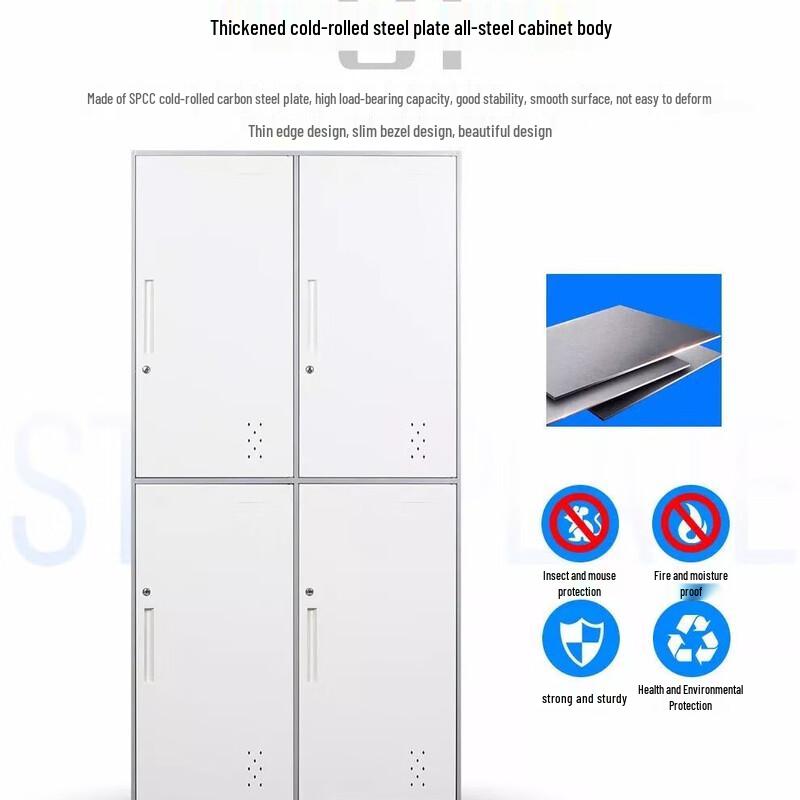 Hangtong 4-Door Metal Storage Locker with Lock