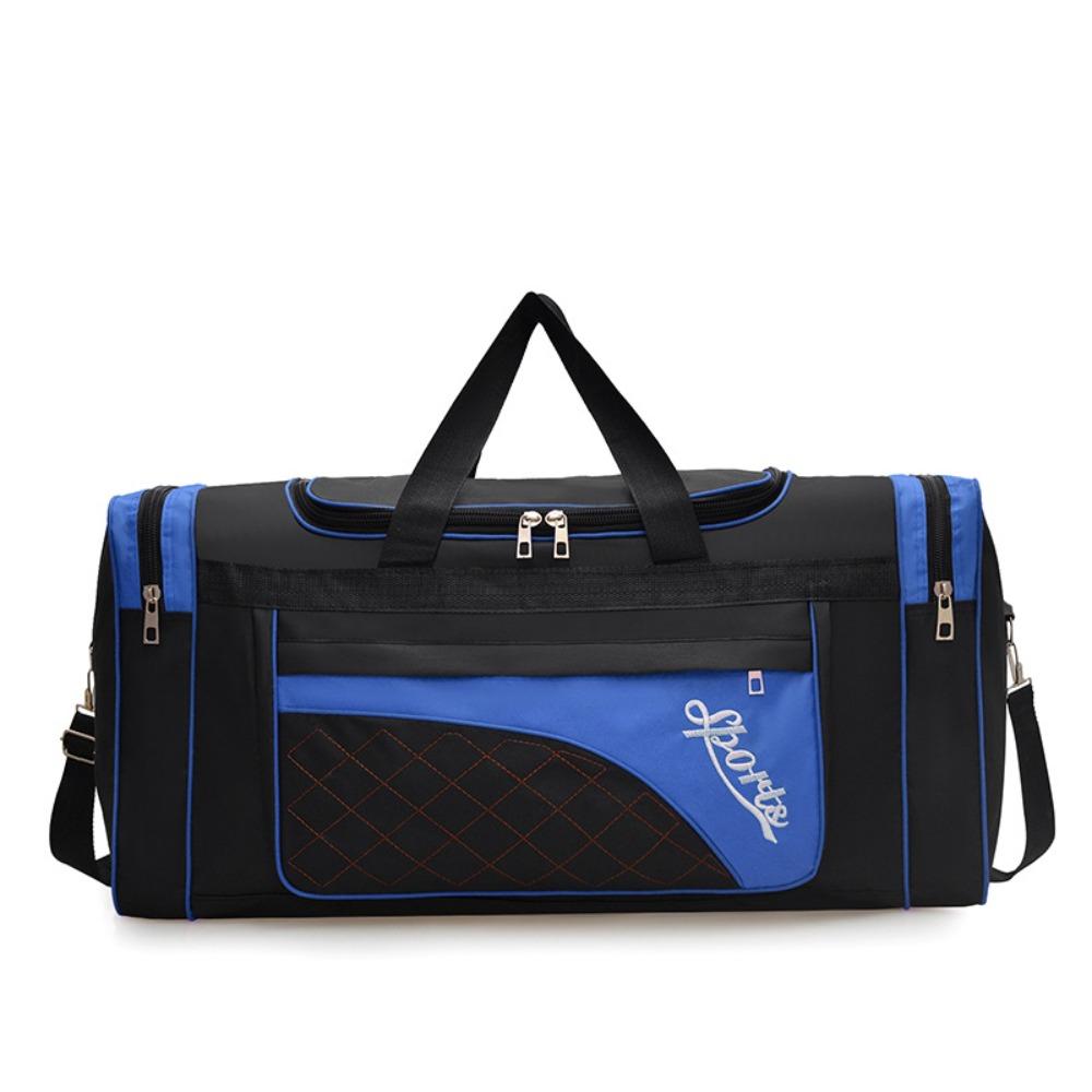 

Large Capacity Sports Fitness Bag Dustproof Clothing Storage Bag Travel Luggage Handbag Workout синий