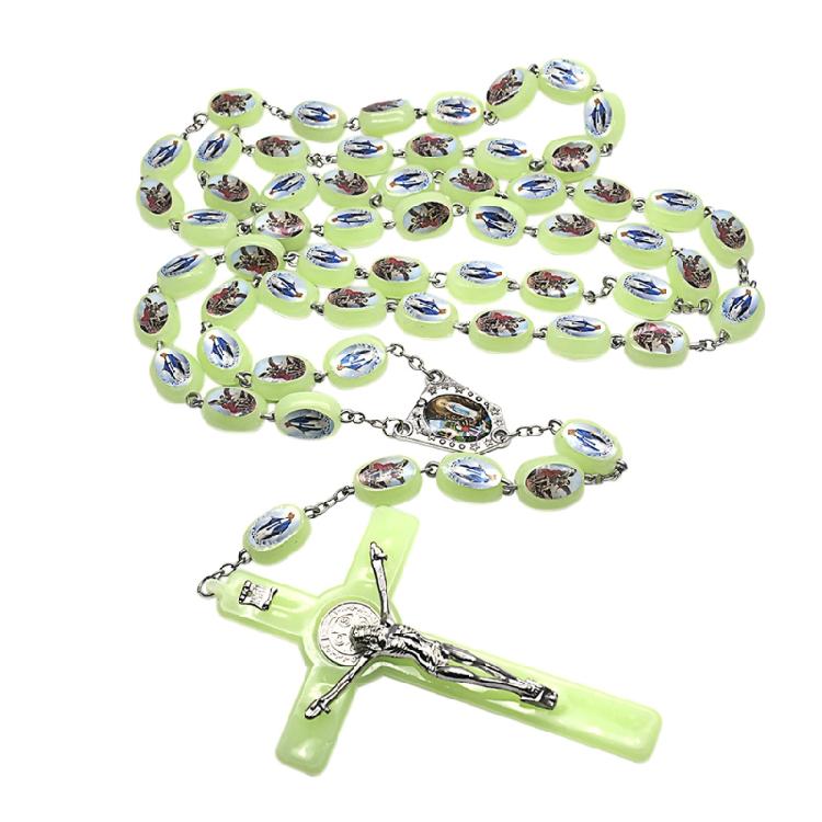 Catholic Angel Virgin Mary Rosary Beads Wall Hanging Rosary for Cross Necklace