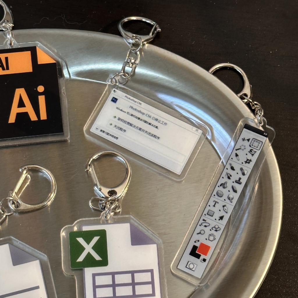 Creative Car Keychain Artistic Design Acrylic Lightweight Key Ring Pendant Daily Use Gift for Students Professionals