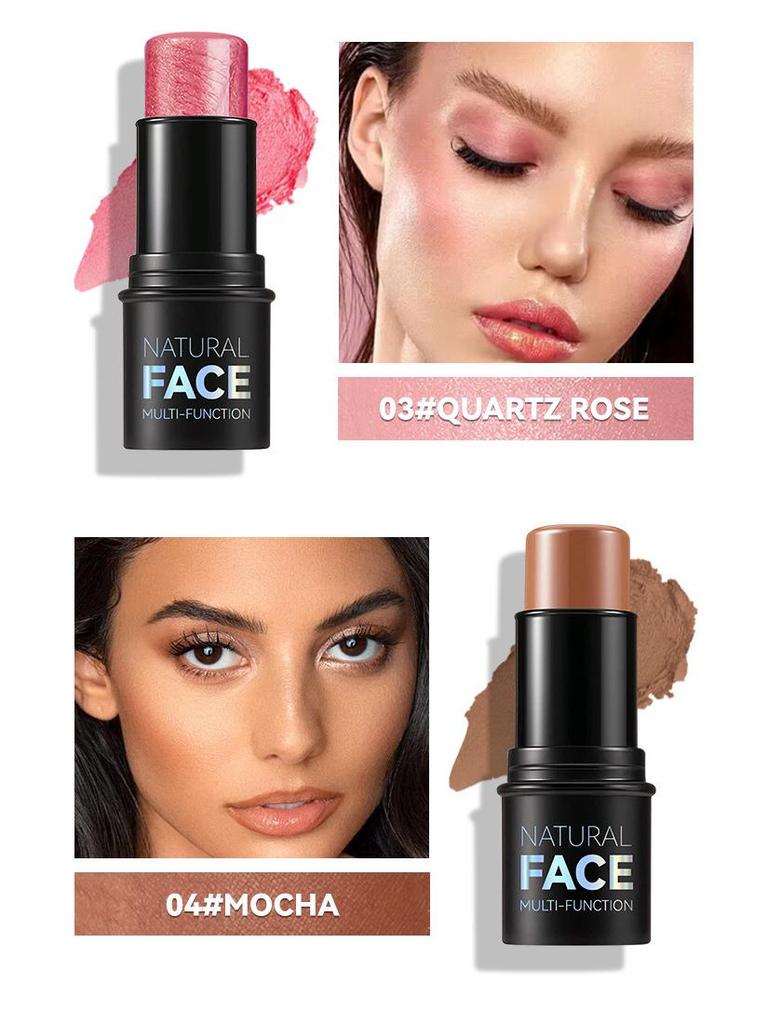 MLSMILE Contour & Highlight Stick Set: Concealer, Blush, Sculpting Shadow, Under-Eye Pen, Matte.
