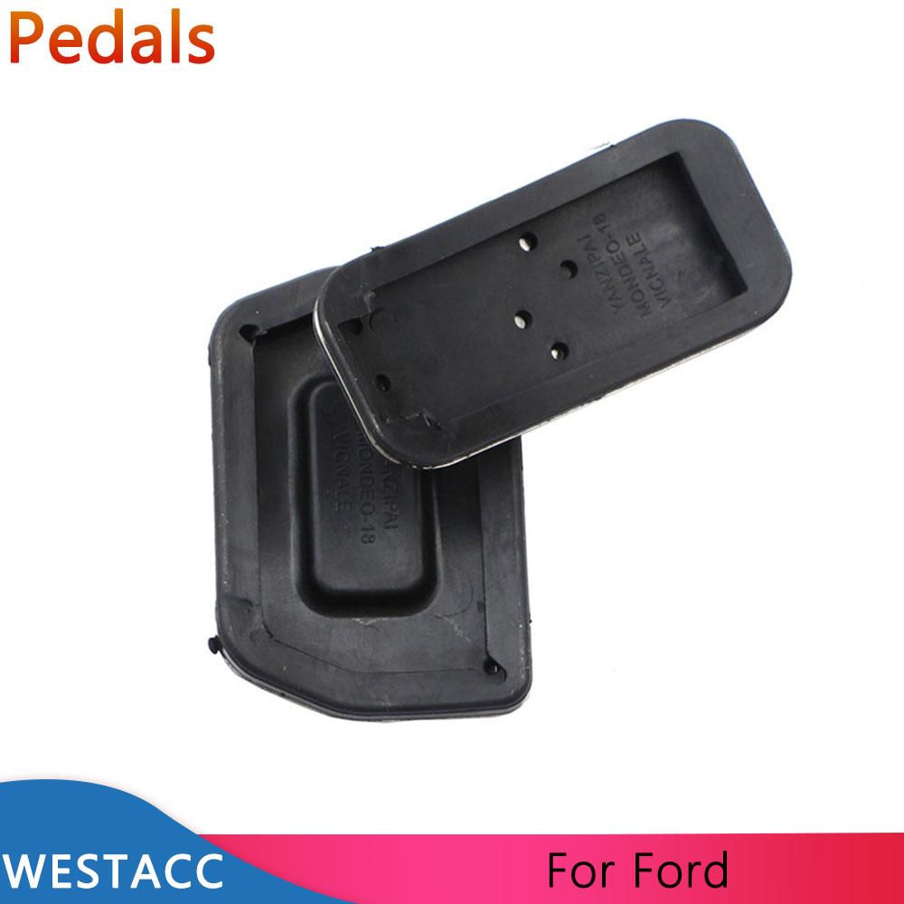 Pedale de mașină din oțel inoxidabil Accelerator Capac pedală de frână pe gaz pentru Ford New Mondeo Edge 2015 - 2017 AT Interior