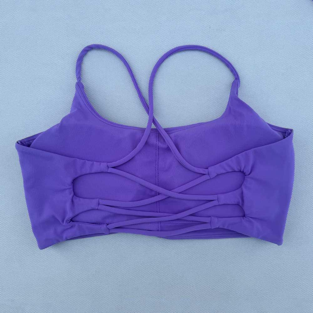 Lulu Thin Strap Cross-Back Sports Bra for Yoga and Pilates