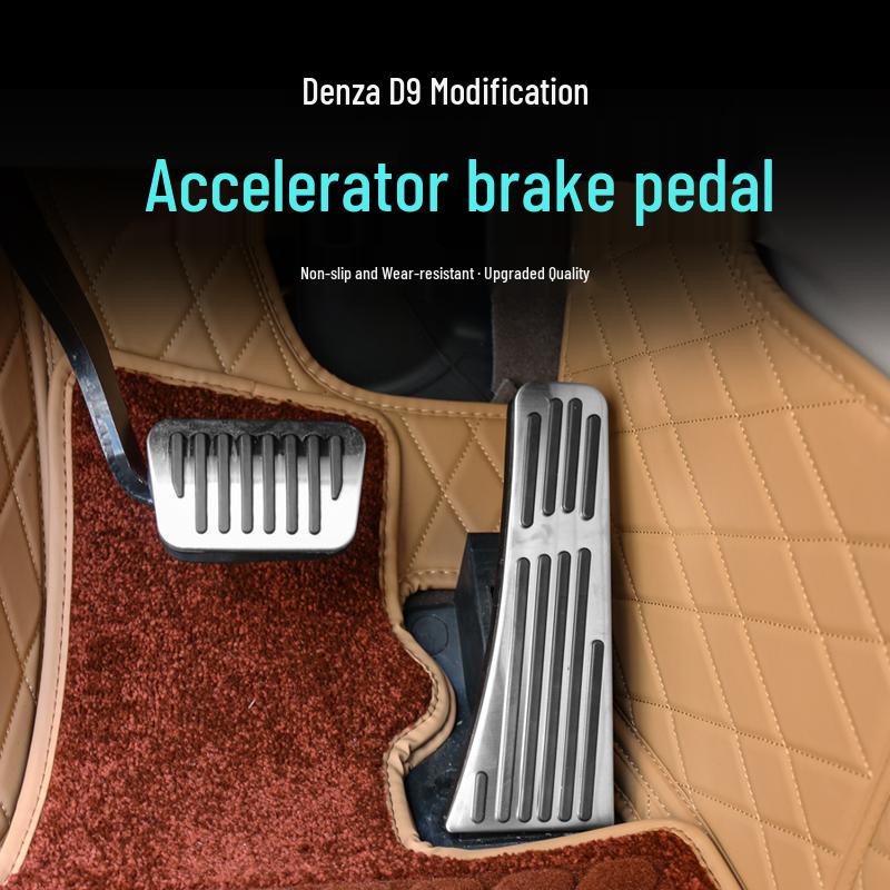 Rem- en gaspedaal van aluminiumlegering voor 2022-2024 Denza D9: Antislip Interieur Modificatie.