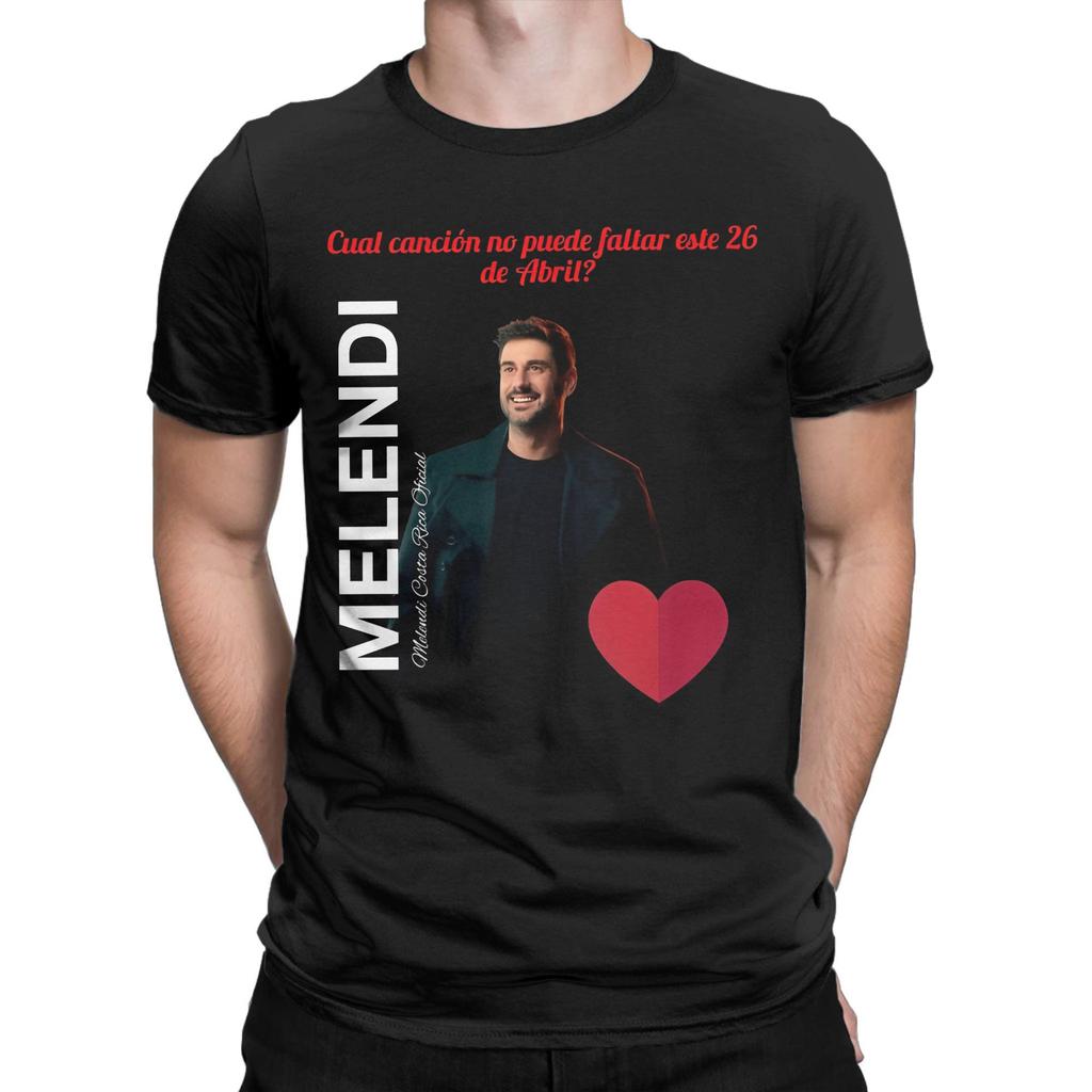 Men Rapper Melendi T-Shirts 2025 Album Tour Cotton Clothes Summer  T Shirt O-Neck Fashion Casual Tee Shirt Plus Size 5XL 6XL