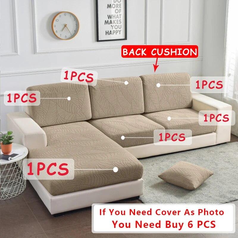 Capas de almofada de sofá jacquard à prova d'água para sala de estar, animais de estimação, protetor de móveis para crianças, capas de sofá removíveis e laváveis