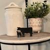 Decorazione in legno a forma di mucca, stile rustico da fattoria, insegna per casa, soggiorno, scrivania, tavolo, ornamento a forma di animale da fattoria, regalo di compleanno e Natale