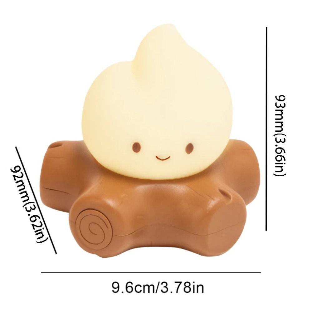 Dimmable LED Flameless Candle Soft Silicone Campfire Night Light LED Candles  Timing Function