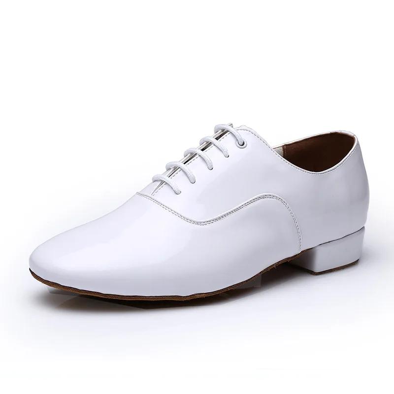 Męskie buty do tańca latynoskiego Salsa Tango Nowoczesne skórzane buty do tańca towarzyskiego Kwadratowy obcas 2,5 cm Dorośli Dzieci Chłopcy Party Buty do tańca Męskie