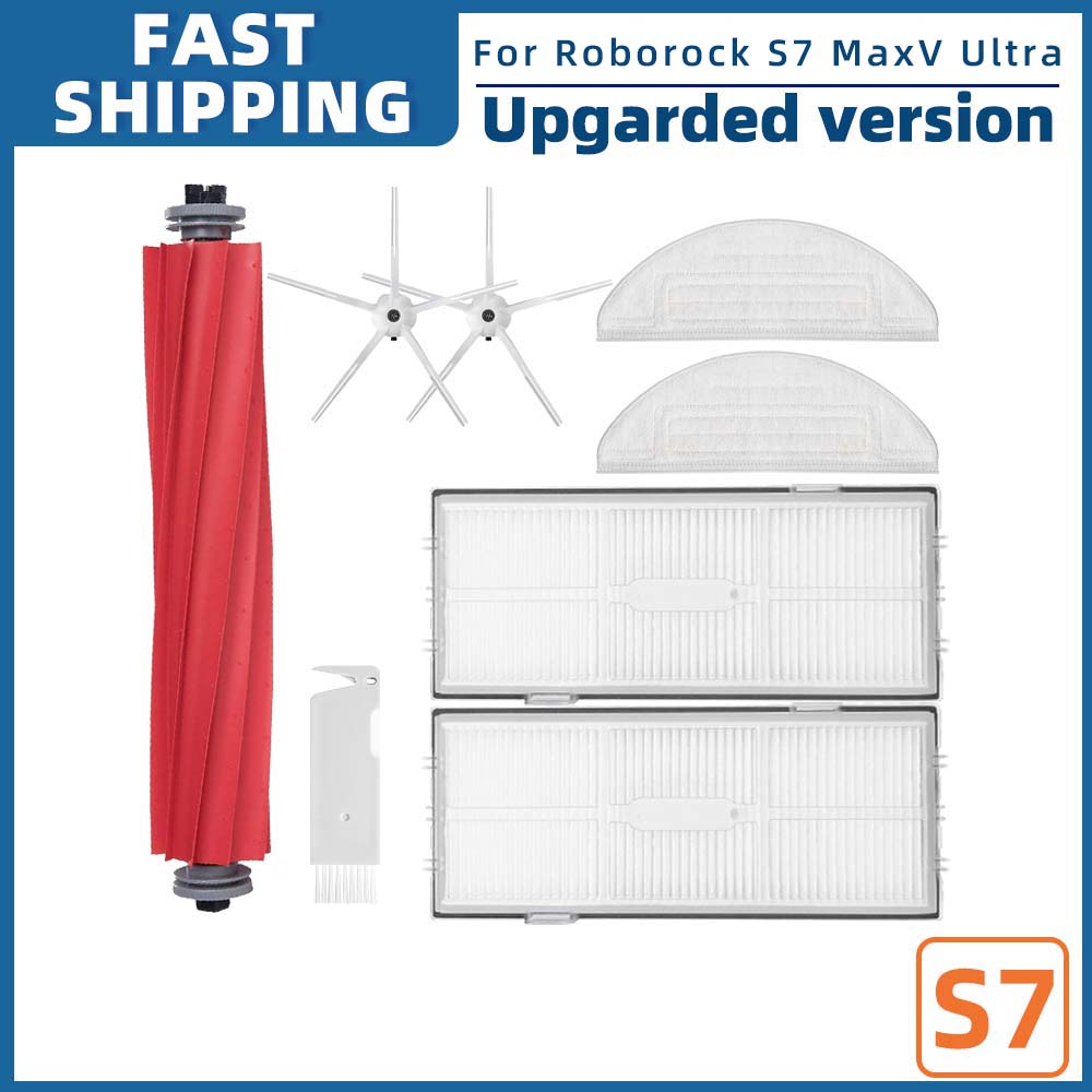 Compatible For ( Roborock S7 Max V Ultra, S7 Max V Plus, S7 Pro Ultra, G10S Pro ) Roller Side Brush Filter Mop Dust Bag Part