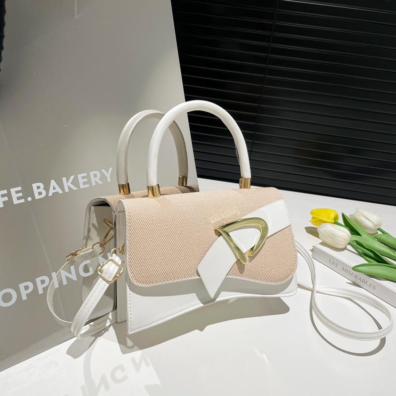 Fashion Light Luxury New Popular Retro Casual Solid Color Portable Shoulder Crossbody Small Square Bag