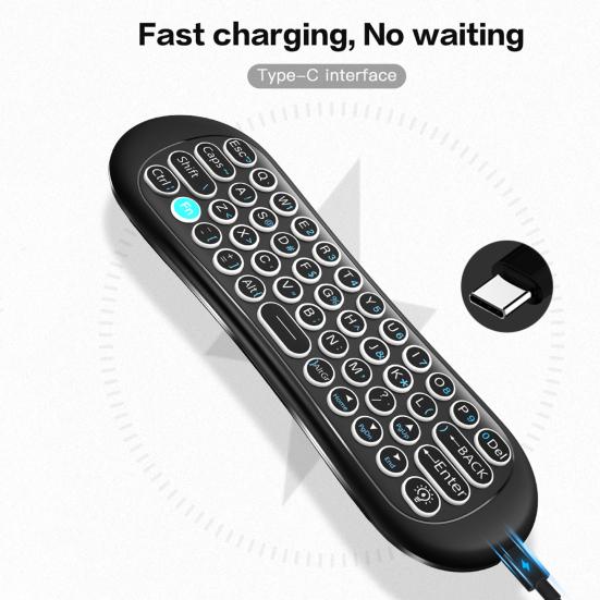 Wechip R2 Mini 2.4G Motion Sense Backlight Air Mouse Wireless Keyboard Remote