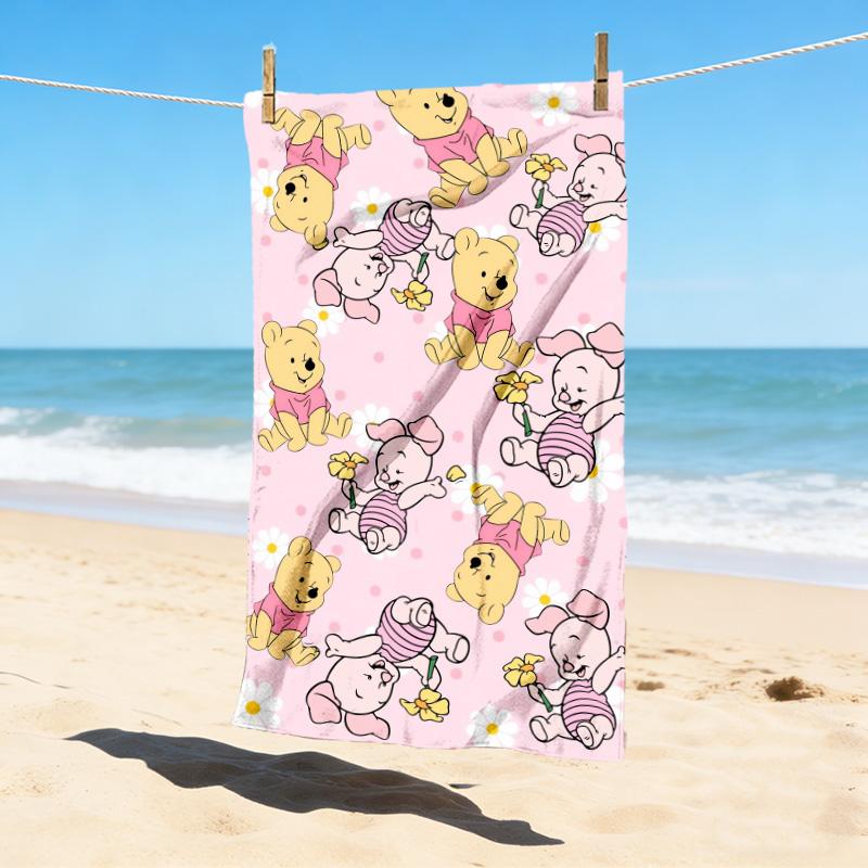Winnie Pooh Stylish Digital Printing Beach Towel Quickdrying Absorbent Blanket For Beach Pool Gym Travel Christmas Gift C922226