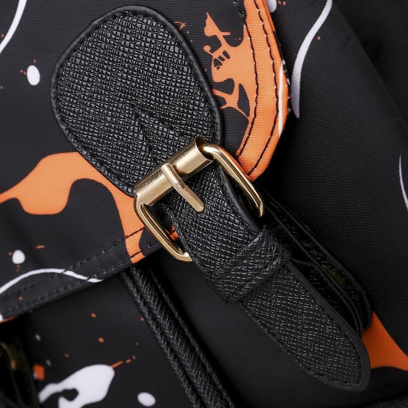 Stilvoller Und Verschleißfester Damen-Nylon-Graffiti-Rucksack Mit Weichem Material