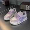 Girls' 2025 Spring/Autumn Soft-Soled Leather Sneakers for Young and Older Kids - Casual Board Style.