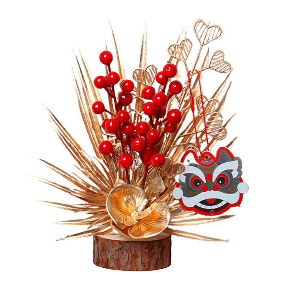 2022 New Year Tiger Auspicious Decoration Spring Festival Party Decor New Year Tree Ornaments