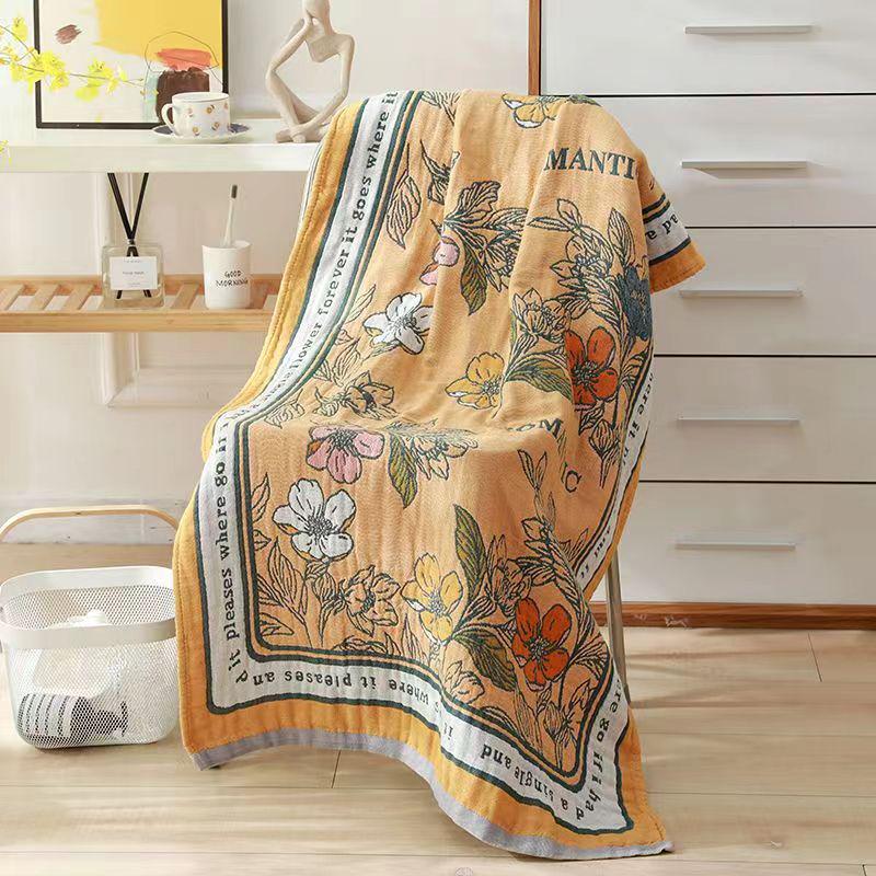 100% Cotton Quick-Dry, Water-Absorbent Gauze Bath Towel - Large, Skin-Friendly & Comfortable for Adults