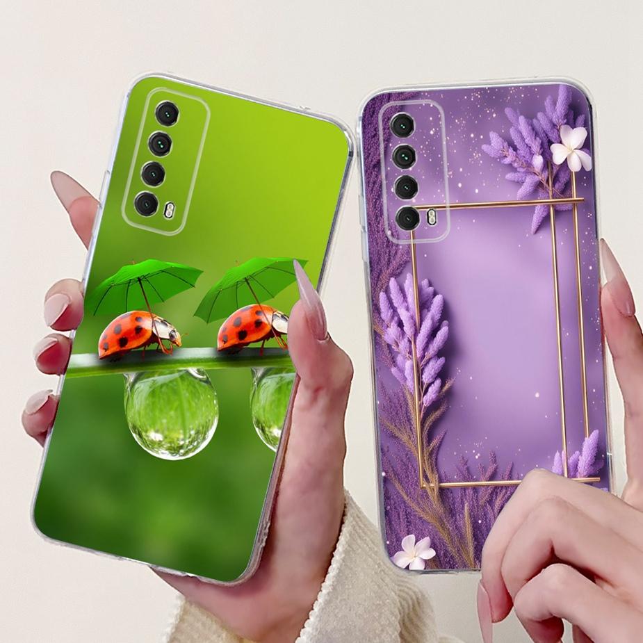 For Huawei Y7a Case PSmart 2021 Cute Cat Fashion Painted Cover Soft Slim Phone Case For Huawei P Smart 2021 Y 7a HuaweiY7a Shell
