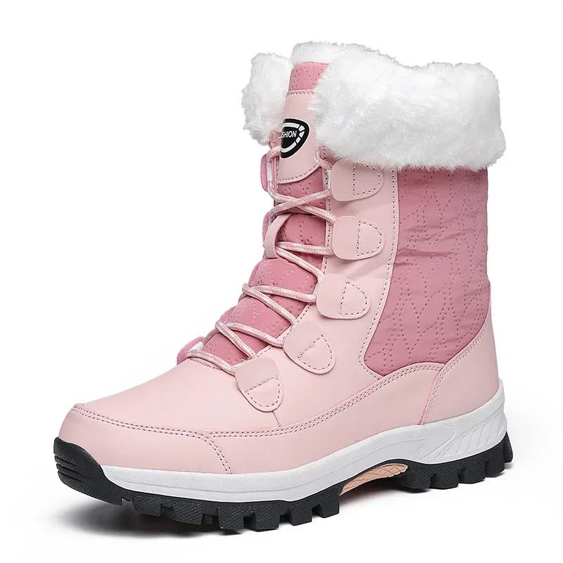 Winter New Women's Boots Plush Warm Women's Snow Boots Outdoor Non-slip Sneakers High Quality Waterproof Women Boots Botas Mujer