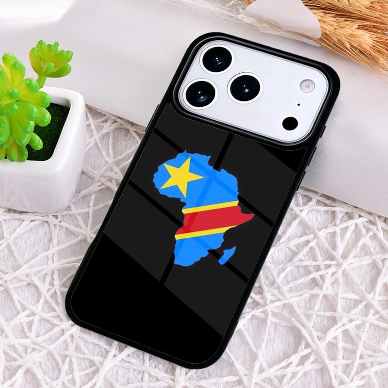Congo Democratic Republic Flag Phone Case for iPhone 17 Air 16 15 11 12 14 13 Pro Max Shockproof Cover