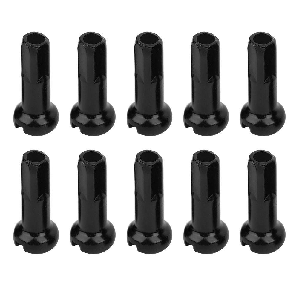 10Pcs Mountain Bike 14G Wire 7075 Aluminium Alloy Spoke Cap Bicycle Cycling Riding Accessory Bike Spoke Cap black