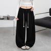 Wide-leg Pants Women's Spring and Autumn New High-waisted Loose Straight Casual Drape Lazy Wind Scimitar Sports Pants