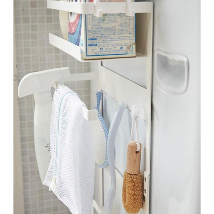 Yamazaki Washing Machine Side Magnetic Storage Rack White Approx. W28 x D11 x H67cm Plate Laundry Rack 3309