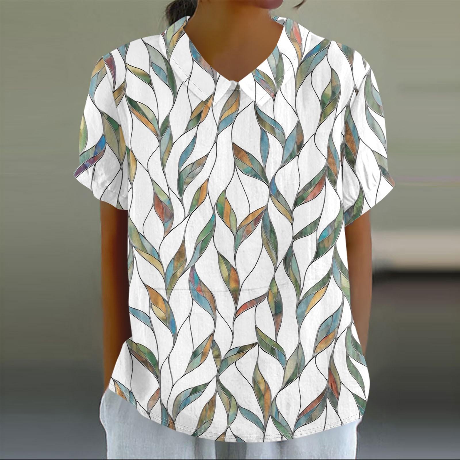 

Женская повседневная футболка-пуловер с короткими рукавами и цветочным принтом в стиле ретро XXXL