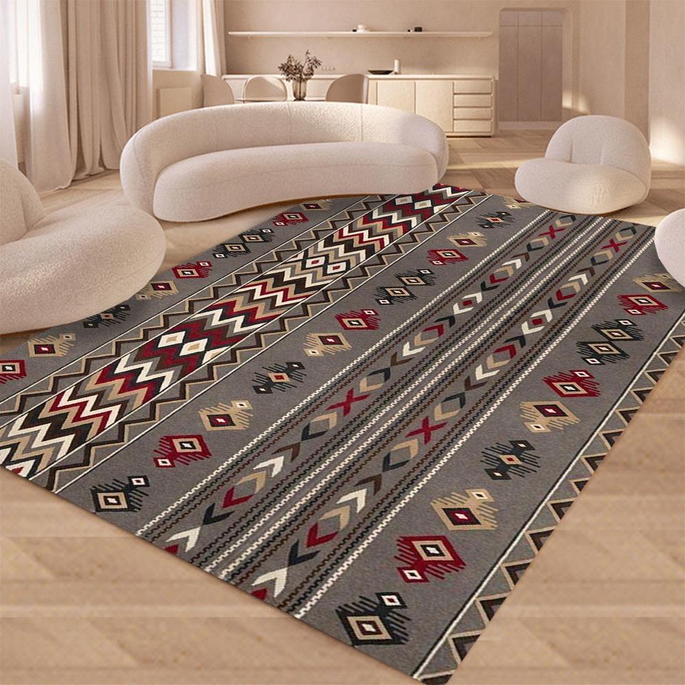 Nordischer Vintage-Teppich für Wohnzimmer und Schlafzimmer, Sofa, Couchtisch-Teppich Böhmischer Ethno-Stil, Haushalts-Bettvorleger
