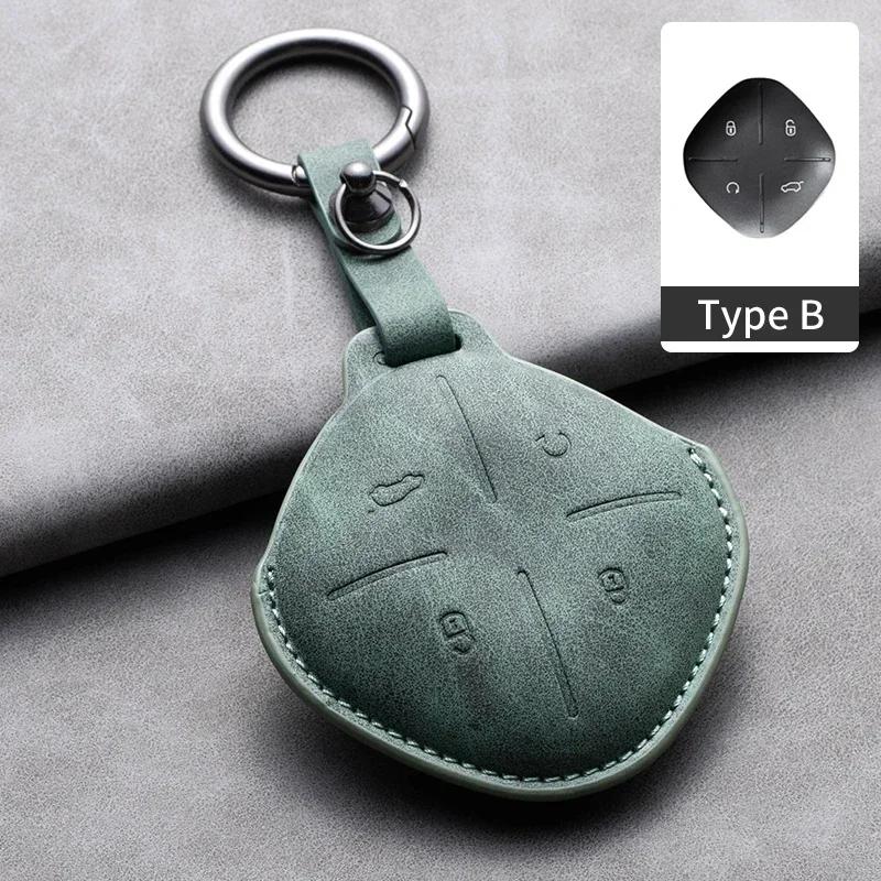 

Leather Car Key Case Cover Shell For Chery Jetour Dashing X-1 Plus Dtc X70 Plus Coupe X90 Plus X70S X95 Keychain