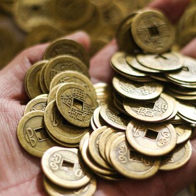 50/100 Pcs Antique Coins Craft Feng Shui Coins Ancient Chinese I Ching Coins For Health Wealth Charm