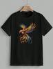 Buntes Phoenix Flammenvogel Flügel Lässiges T-Shirt