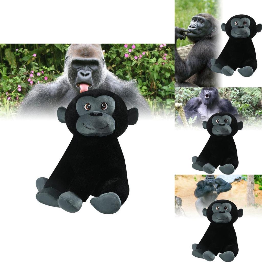 Adorable Plush Gorilla Toy With Soft Short Velvet Fabric Perfect For Kids Birthday Gift