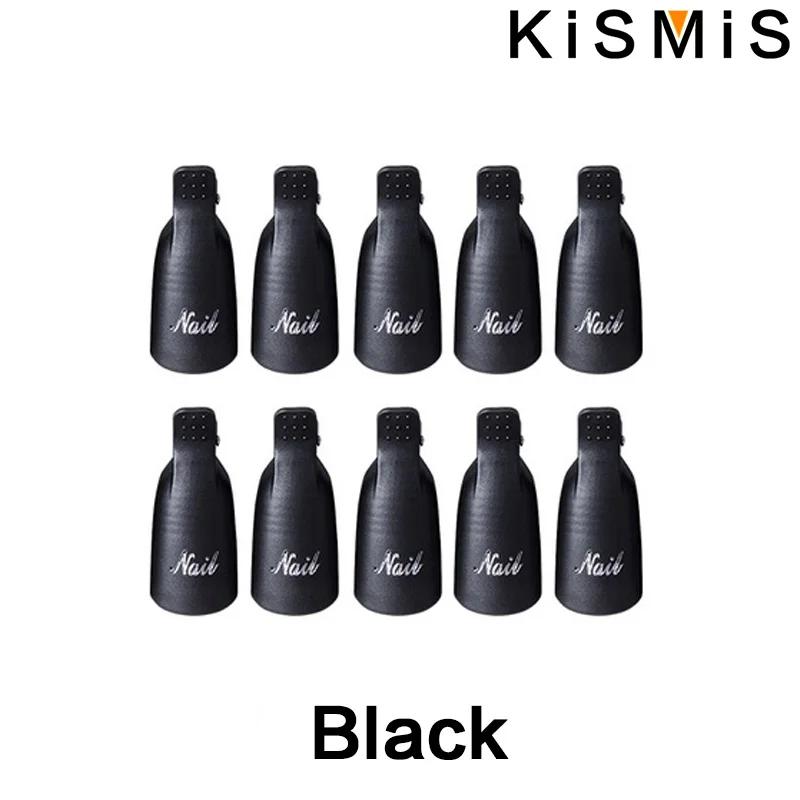 10Pcs Bag Colorful Acrylic Nail Art Soak Off Clips Nails Cleaning Manicure UV Gel Polish Wrap Tools Fingers