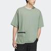 adidas Pocket Zipper Retro Sports Dopamine T-Shirt Men’s Silver Gray Green HY7246