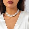 Accessories, Retro Imitation Pearls Stacked With Baroque Necklaces, Niche Round Bead Chains, Versatile Necklaces For Women