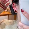 Silver Needle Pearl Flower Earrings - Luxurious Autumn/Winter Studs for Women
