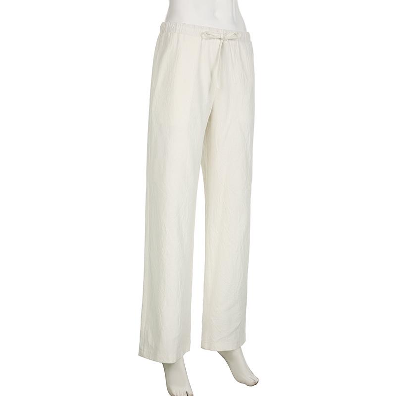 Clearance: Everyday Casual Drawstring Straight-Leg Pants