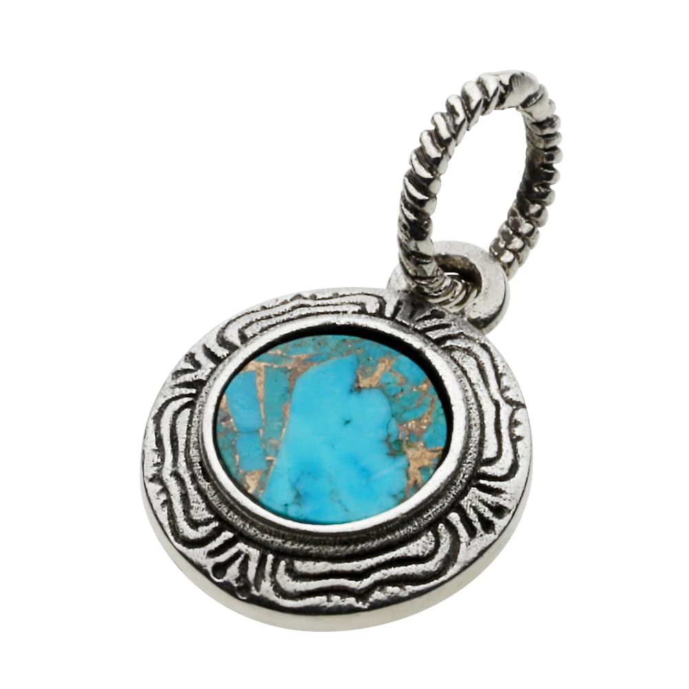 

Native Circle Pendant Turquoise fp0598 [Figmart] [Silver Accessory]