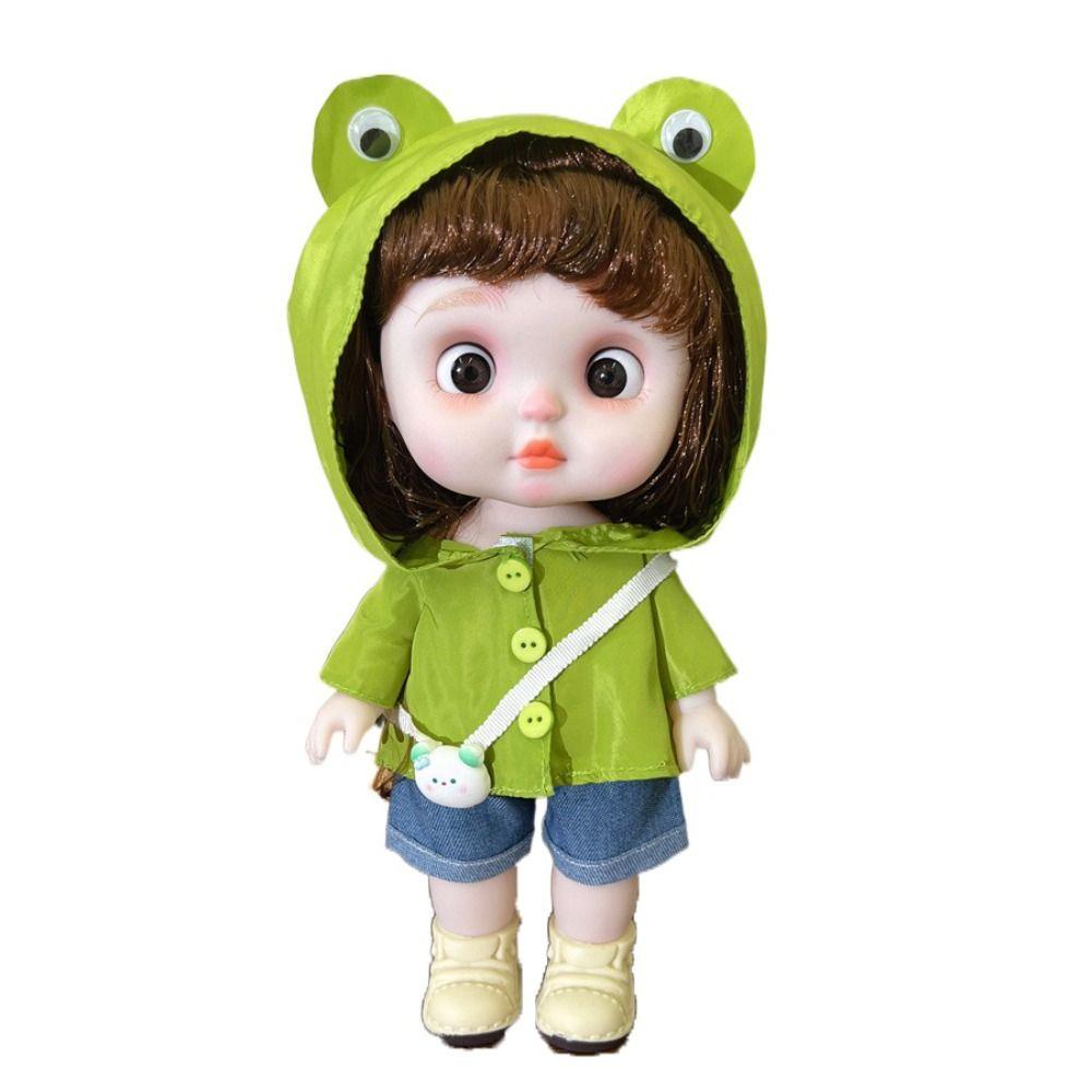 Dolly 28cm Dress Doll Full Body Girl Dress Up Toys Cute Doll Girls' Doll with Clothes  Girl Gift